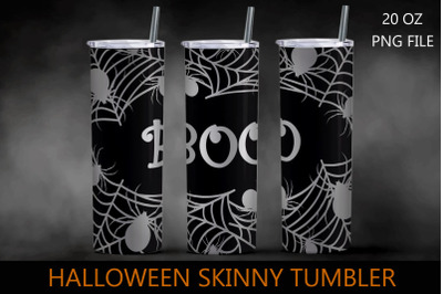 Halloween 20oz skinny tumbler, Boo sublimation, Spider web png