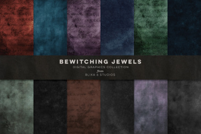 Bewitching Jewels: Abstract Dark Clipart Backgrounds &amp; Arcane Writings