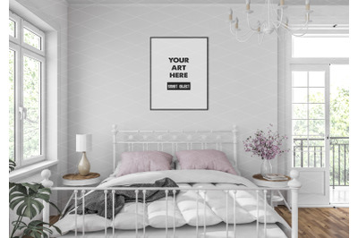 Interior scene artwork background frame mockup