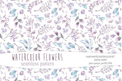 Eucalyptus seamless pattern/ Digital paper - 1 JPEG file