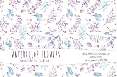 Eucalyptus seamless pattern/ Digital paper - 1 JPEG file