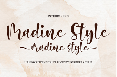 Madine Style | Handwritten Font