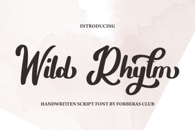 Wild Rhytm | Handwritten Font