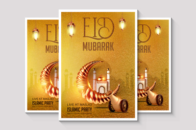 Eid Mubarak Golden Flyer