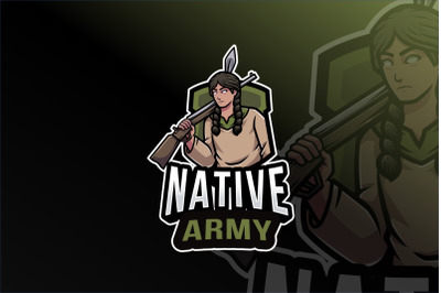 Native Army Logo Template