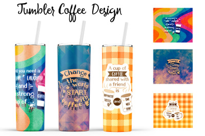 Coffee Tumbler | Coffee 20 oz Tumbler | Morning Wrap Design