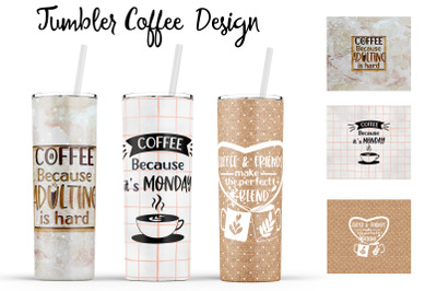 Coffee Tumbler | Coffee 20 oz Tumbler | Morning Wrap Design