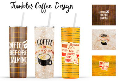 Coffee Tumbler | Coffee 20 oz Tumbler | Morning Wrap Design