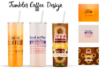 Coffee Tumbler | Coffee 20 oz Tumbler | Morning Wrap Design