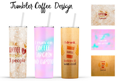 Coffee Tumbler | Coffee 20 oz Tumbler | Morning Wrap Design