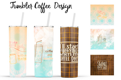 Coffee Tumbler | Coffee 20 oz Tumbler | Morning Wrap Design