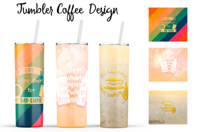 Coffee Tumbler | Coffee 20 oz Tumbler | Morning Wrap Design