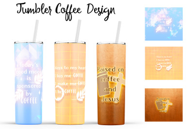 Coffee Tumbler | Coffee 20 oz Tumbler | Morning Wrap Design