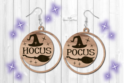 Hocus Pocus Earrings SVG Laser Cut Files | Halloween Glowforge Files