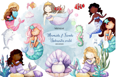 Undersea world. Mermaid scene creator