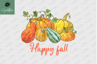 Happy Fall Autumn Pumpkin Design