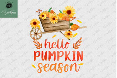 Hello Pumpkin Season Autumn Fall Design