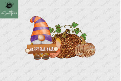 Happy Fall Y&#039;All Autumn Pumpkin Design