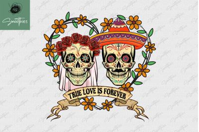 Wedding Sugar Skull Day Of The Dead