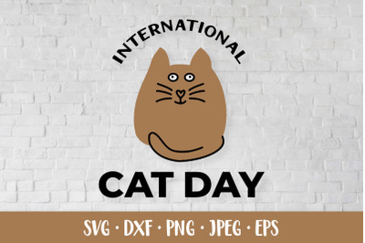 Cat Day SVG. Animals SVG. Cute cat. Pet SVG