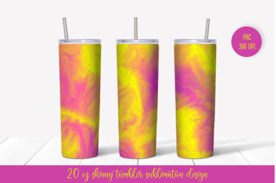 Marble Tumbler Sublimation Wrap. Pink Yellow Tumbler  Design