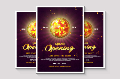Grand Opening Party Celebration Flyer