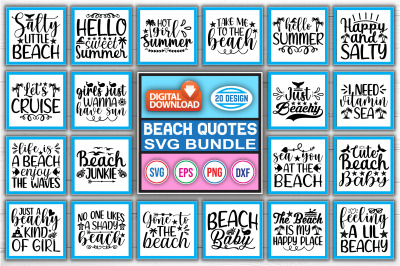 Beach Quotes SVG Bundle