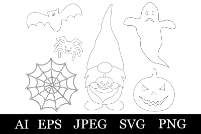 Pumpkin Halloween coloring. Halloween graphic. Halloween SVG