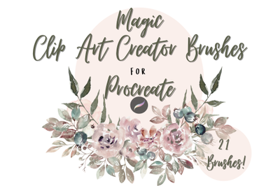 Magic Clip Art Creator Brushes fo Procreate - 21 Brushes!