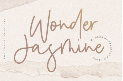 Wonder Jasmine Modern Monoline Script Font