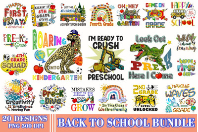 Back To School Sublimation Bundle-20 Designs-220711