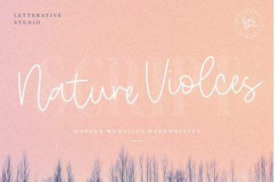 Nature Violces Modern Monoline Handwritten Font
