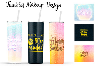 Make Up Tumbler | Makeup 20 oz Tumbler | Lipstick Wrap Design