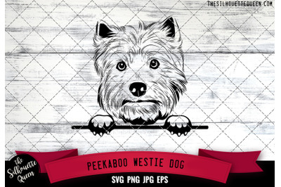 Westie Peek A Boo | Peekaboo | Peeking Dog Face SVG for Glowforge