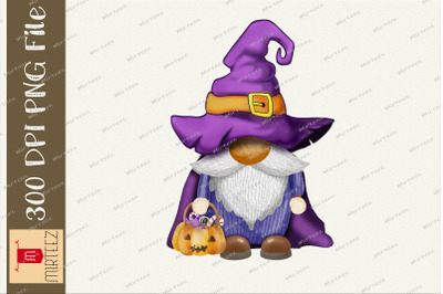 Gnome Candy Basket Halloween Clipart