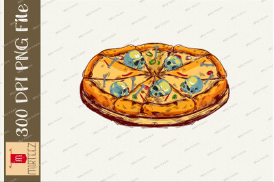 Pizza Lover Skeleton Design