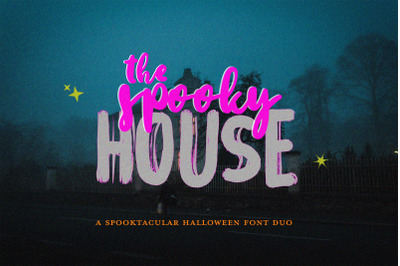 The Spooky House Font Duo (Halloween Font, Spooky Font, Scary Font, Cr