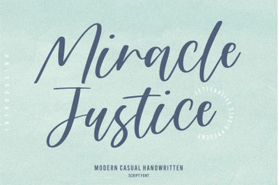 Miracle Justice Modern Casual Handwritten Script Font