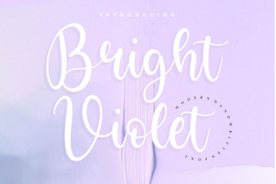 Bright Violet Monoline Handwritten Font