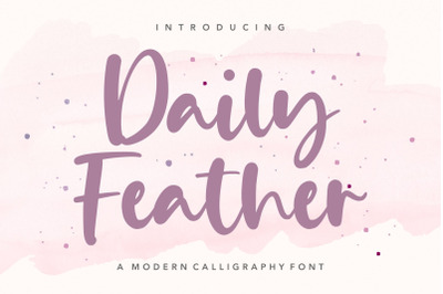 Daily Feather Modern Calligraphy Font