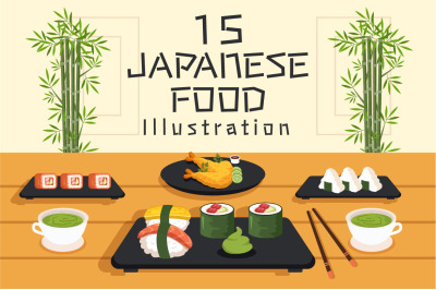 15 Japanese Food Illustration