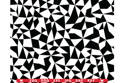 SVG Black Polygonal Mosaic, Seamless pattern, Digital clipart