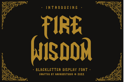 Fire Wisdom - Blackletter Font