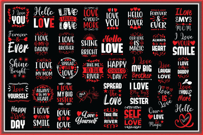 Love SVG Bundle 40 Designs