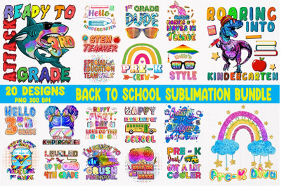 Back to School Sublimation Bundle-20 Designs-220712