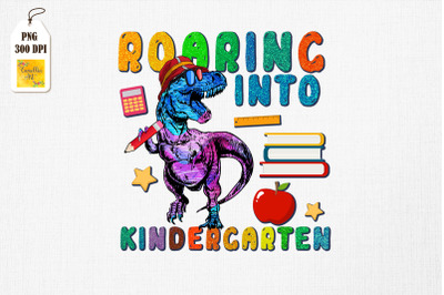 Dinosaur T Rex Roaring Into Kindergarten