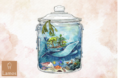 Jar Of Under The Sea World In Jar