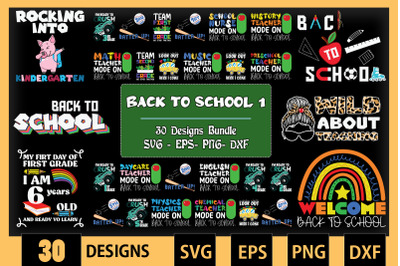 Back To School 1 Bundle SVG 30 designs