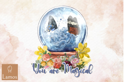 You Are Magical Buterfly Vintage Design