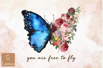 Butterfly You Are Free To Fly Design